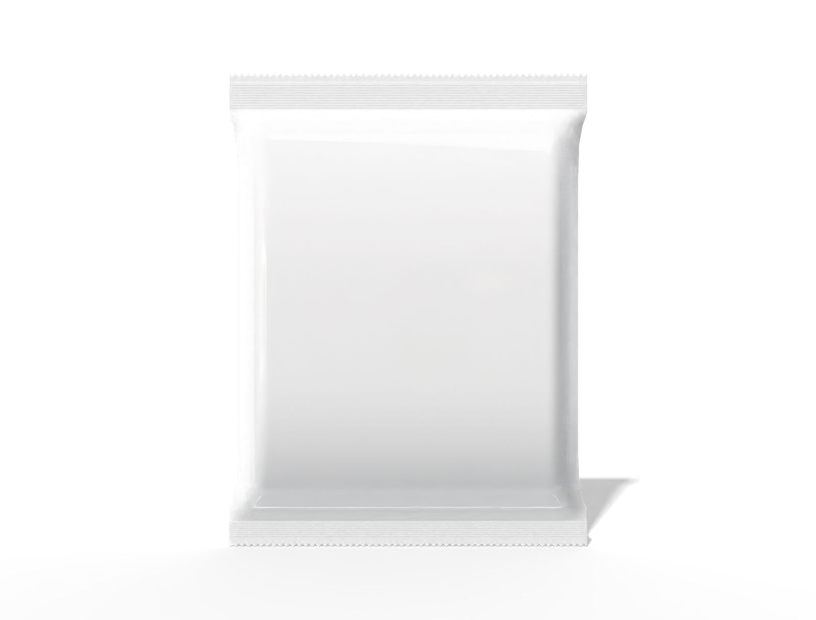 White sachet — Glossy plastic