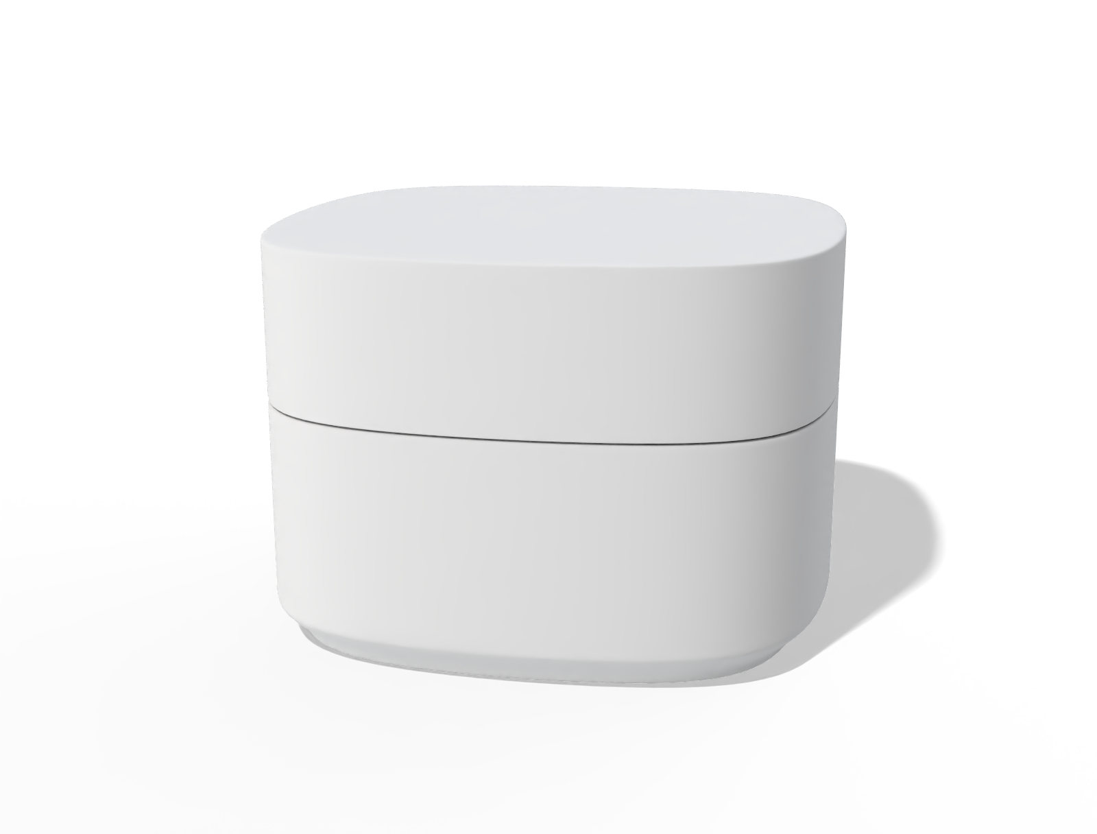Cosmetic cream jar — Glossy glass