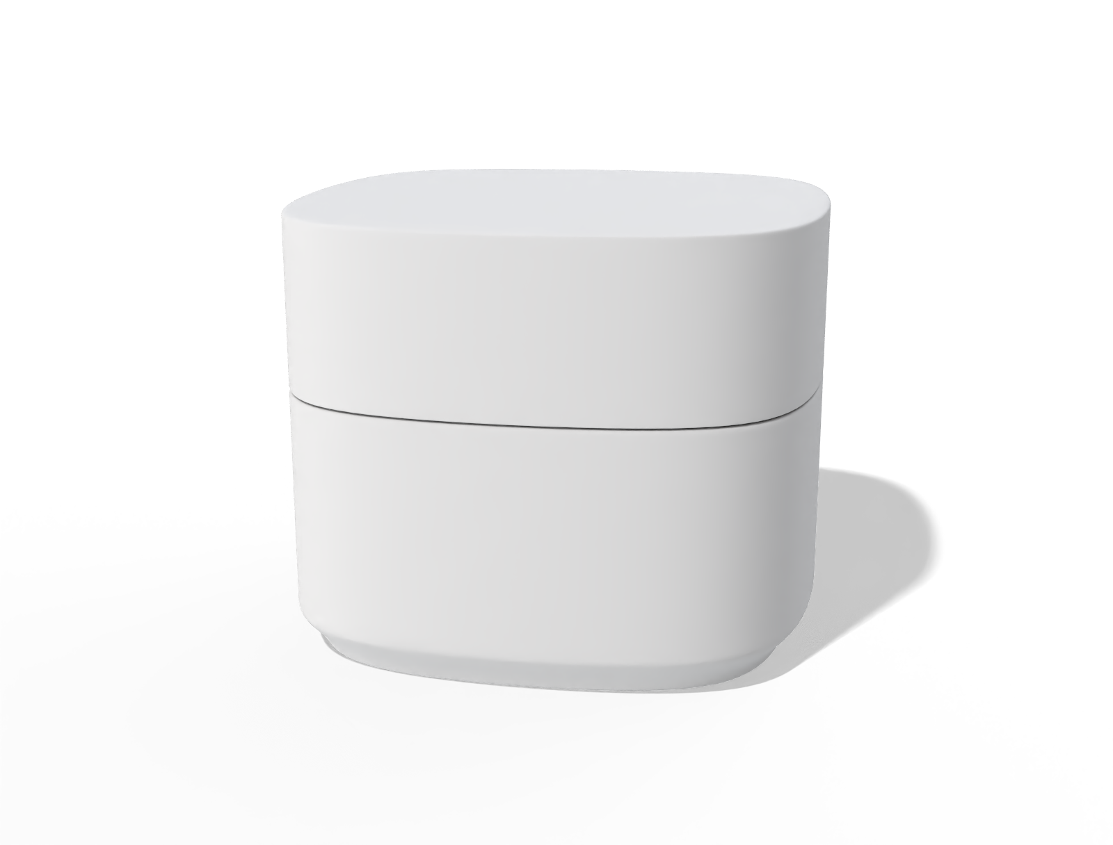 Square cosmetic jar — Glossy glass
