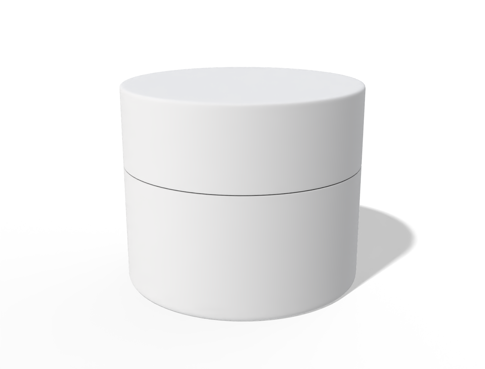 Round cosmetic jar — Glossy plastic