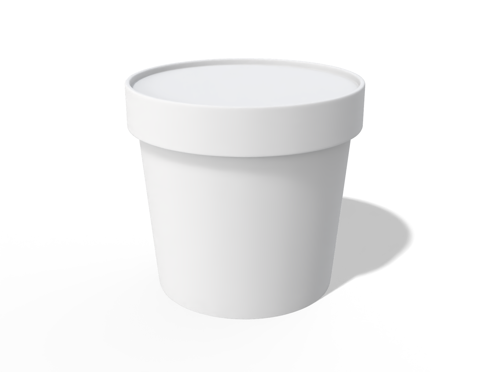 Ice cream tub — White paperboard