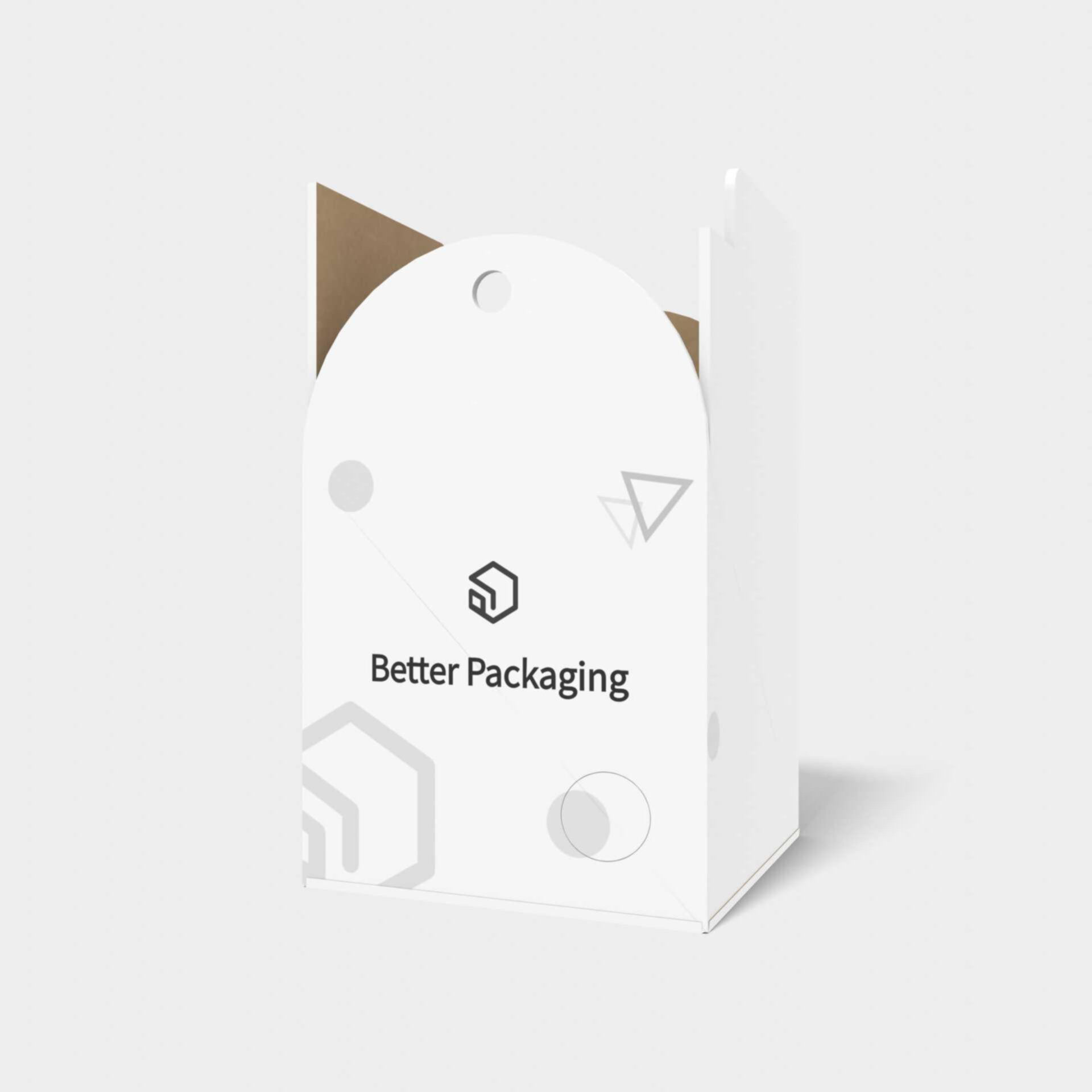 Tuck end box variations dome ribbon holes — White paperboard