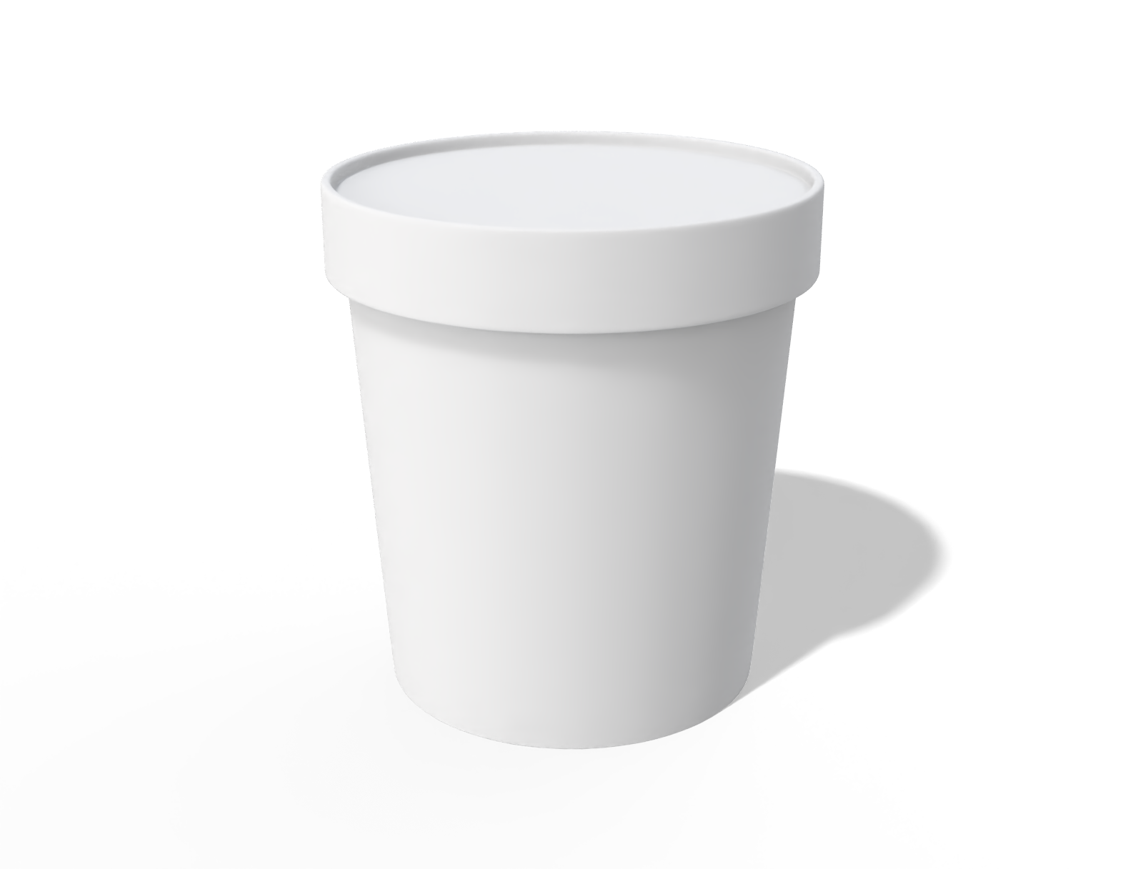 Ice cream cup — White paperboard