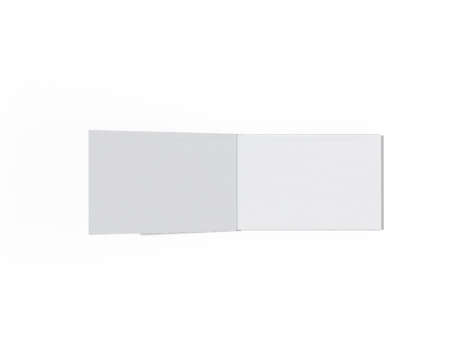 Open brochure — White paperboard