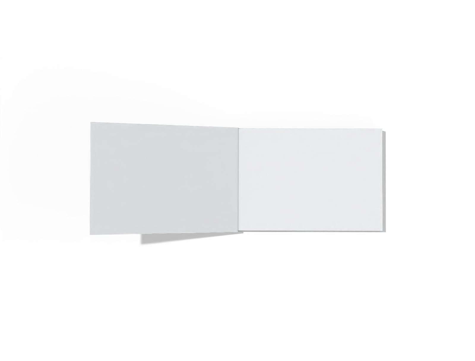 Open folding box — White paperboard