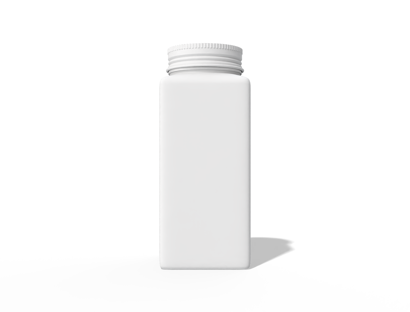 Square plastic bottle — Clear glossy plastic