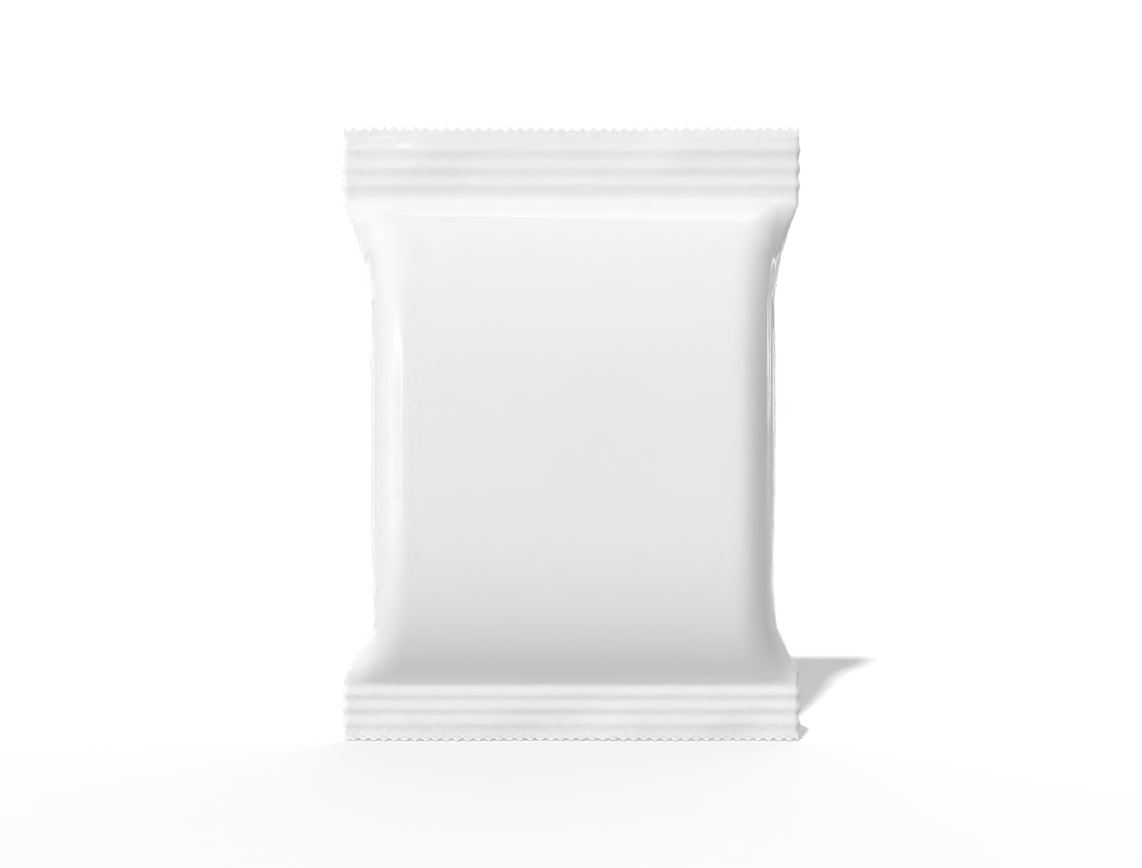 White sachet — Glossy plastic