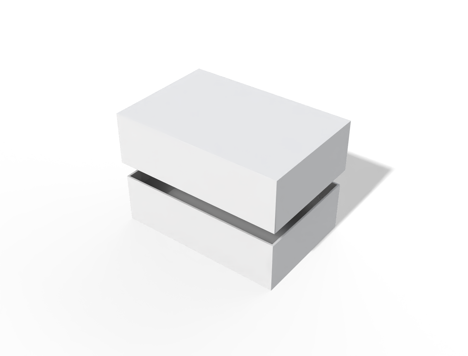 Skincare box with lid — White paperboard
