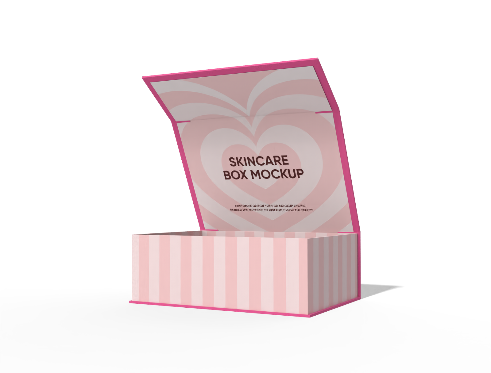 Flip top Square skincare box — White paperboard