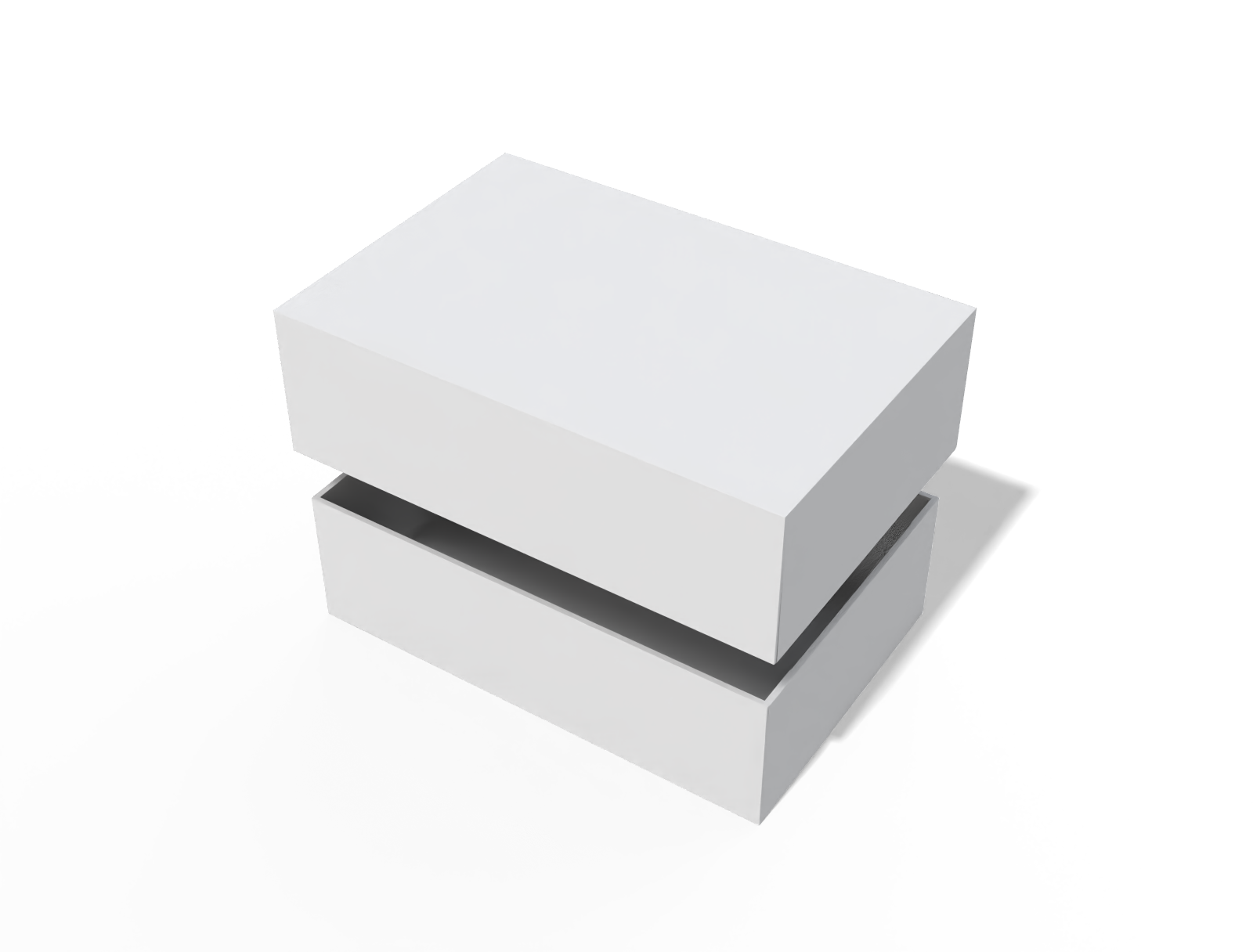 Serum box with lid — White paperboard