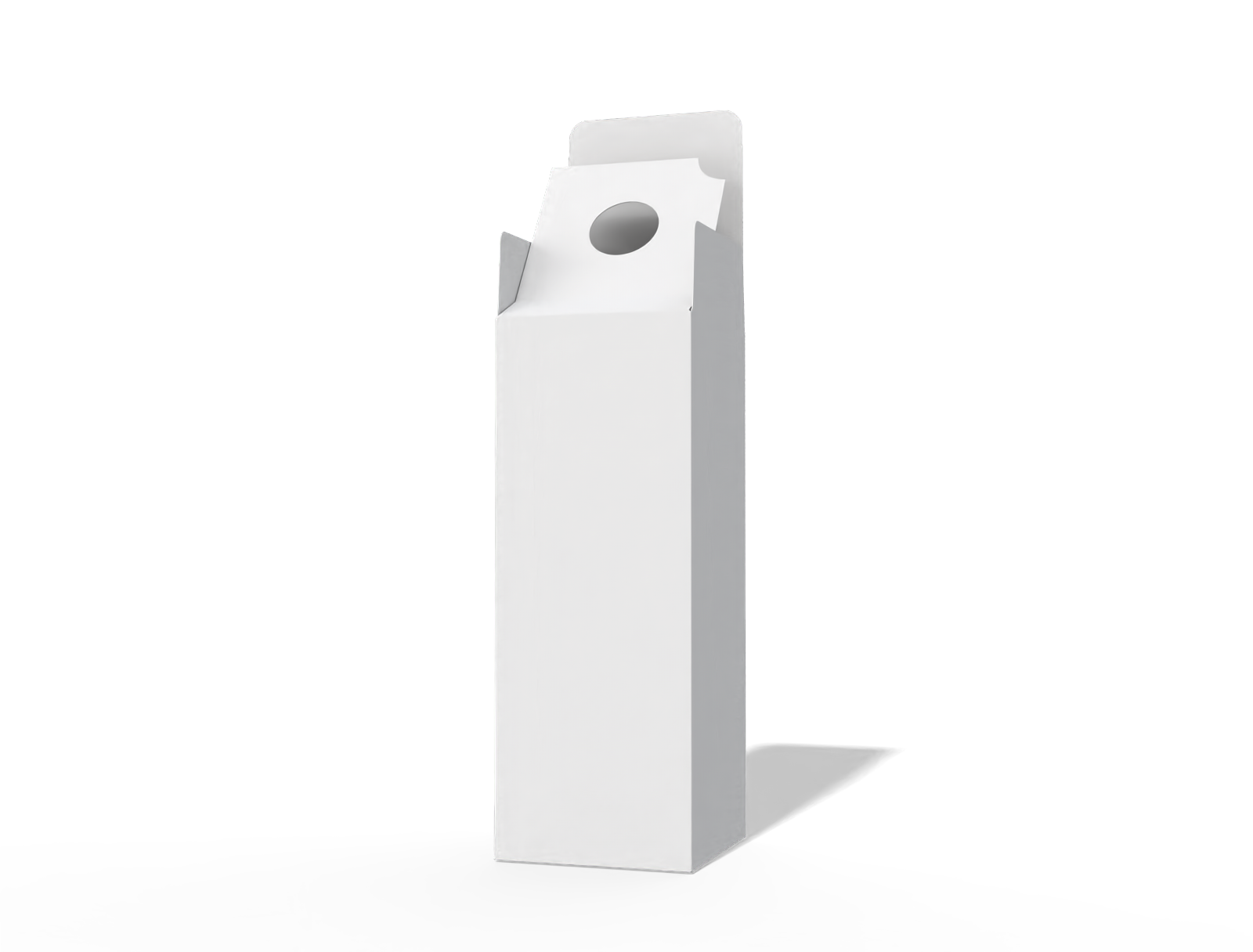 Serum box with bottle neck lock — White paperboard