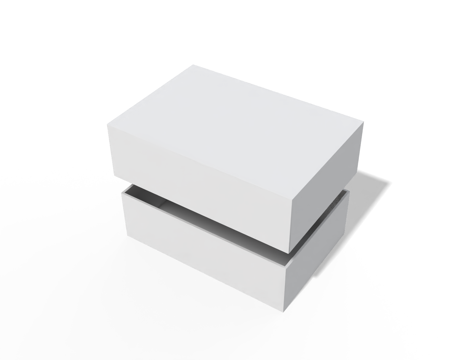 Hand cream box with lid — White paperboard