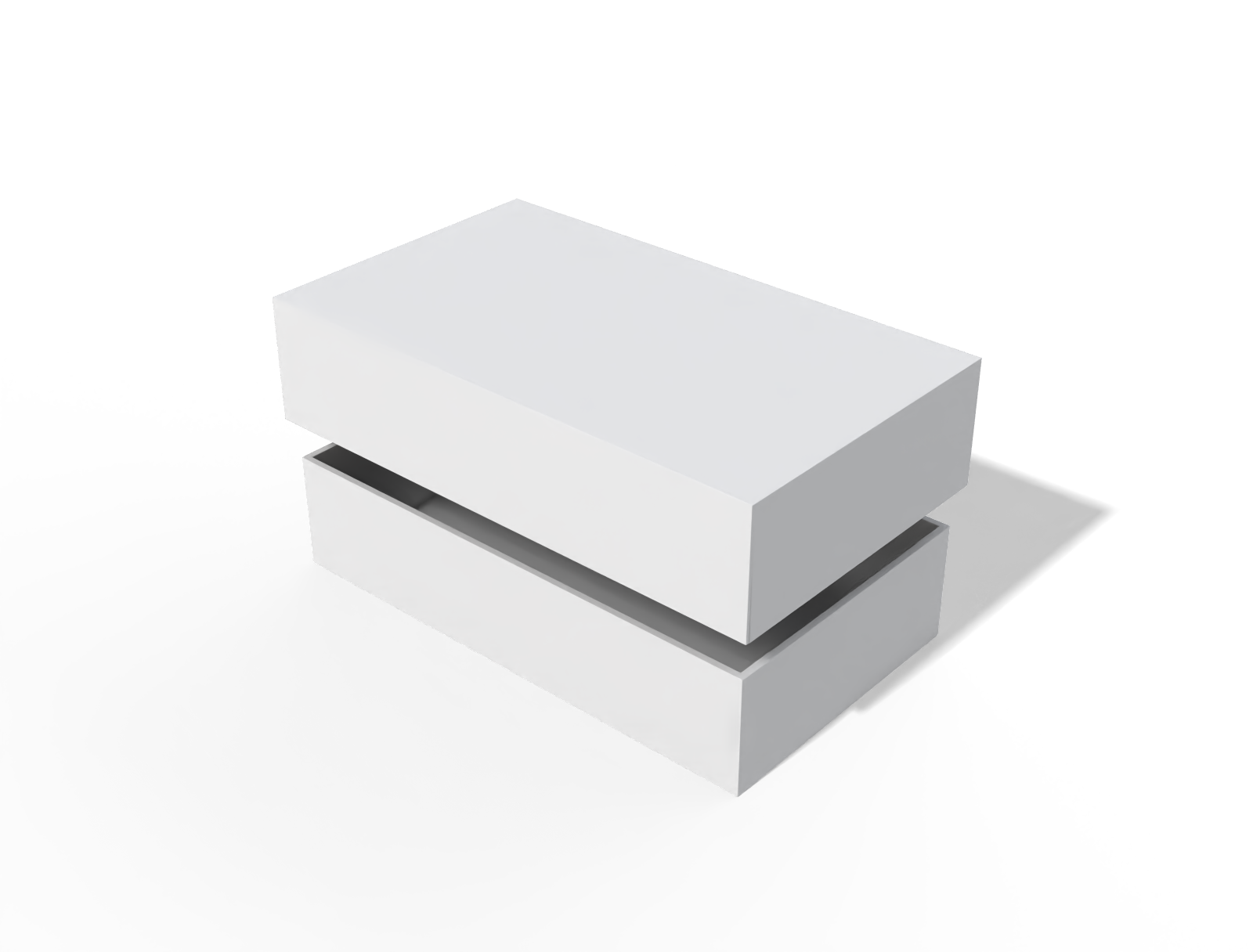 Box with lid body lotion box — White paperboard