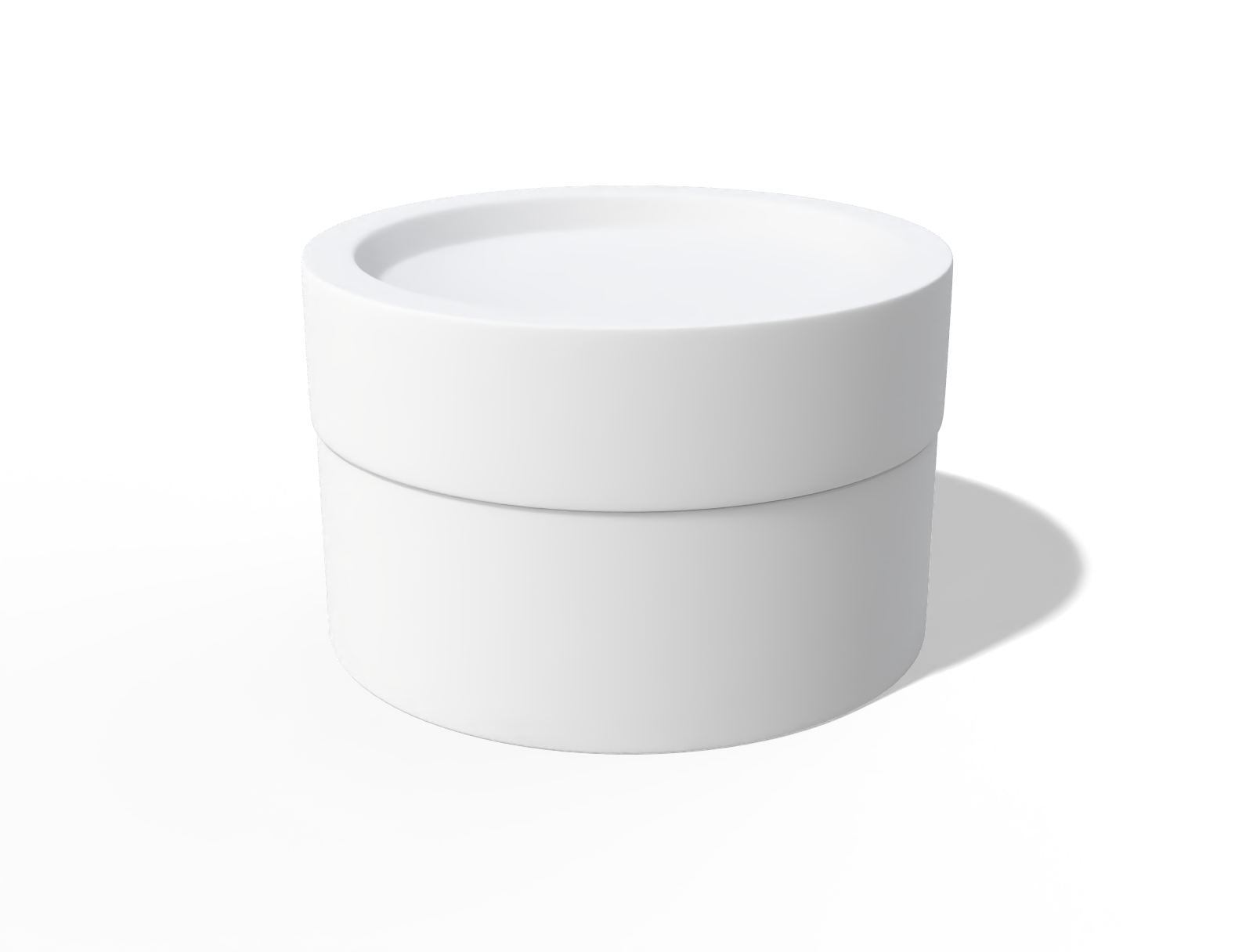 Cosmetic jar with metallic lid — Glossy metal