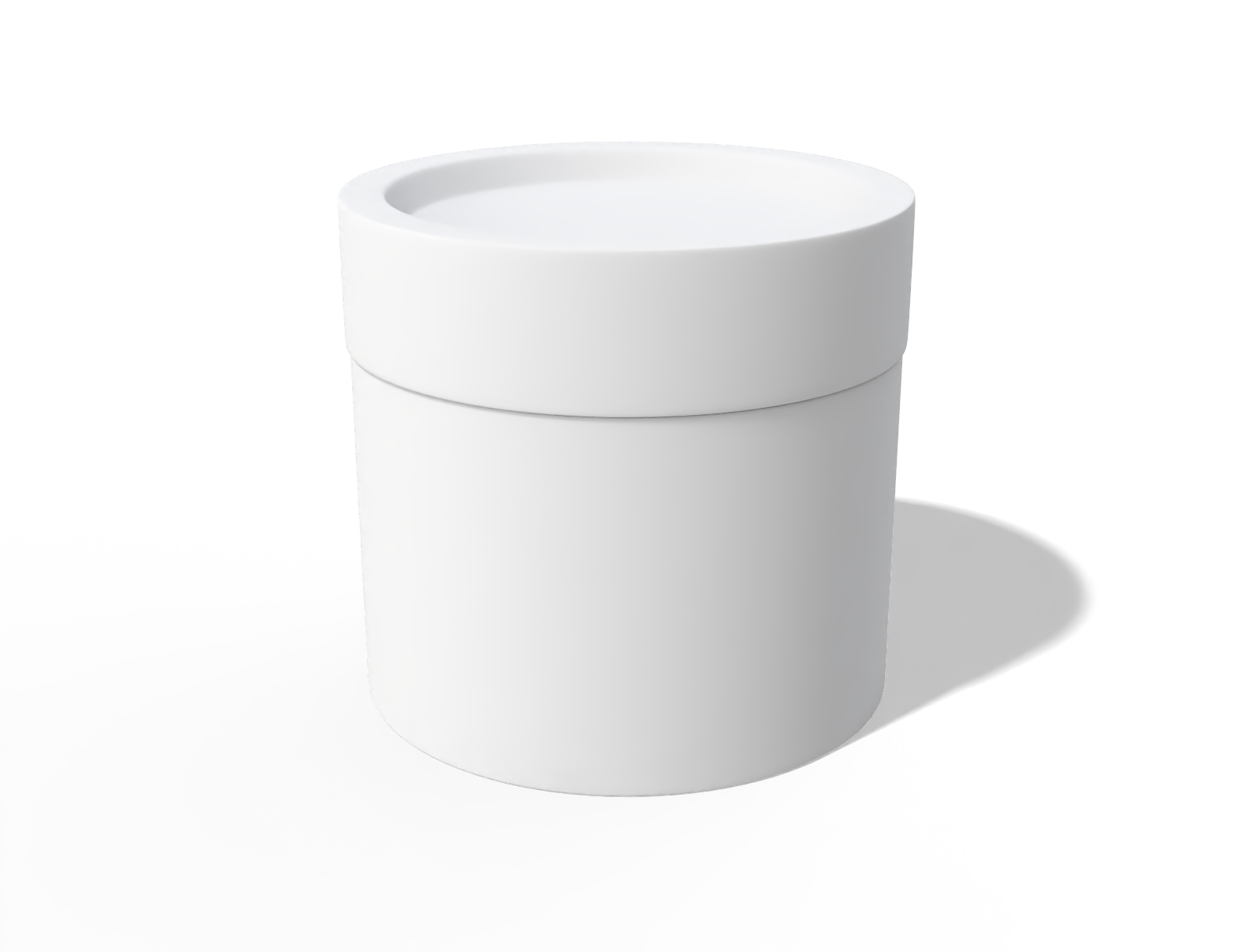 Cylindrical jar — Glossy metal