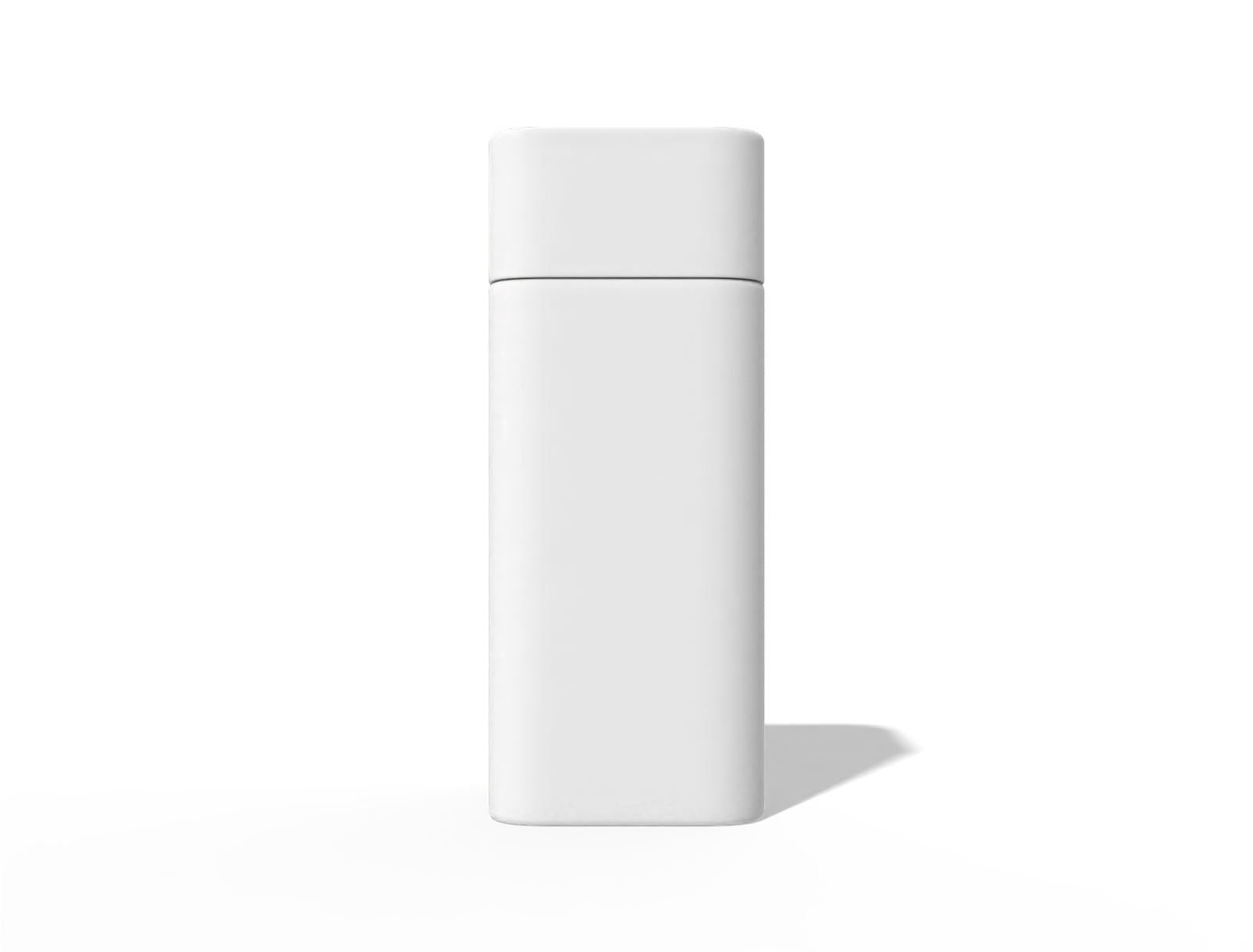 Rectangular cosmetic bottle — Clear glossy plastic