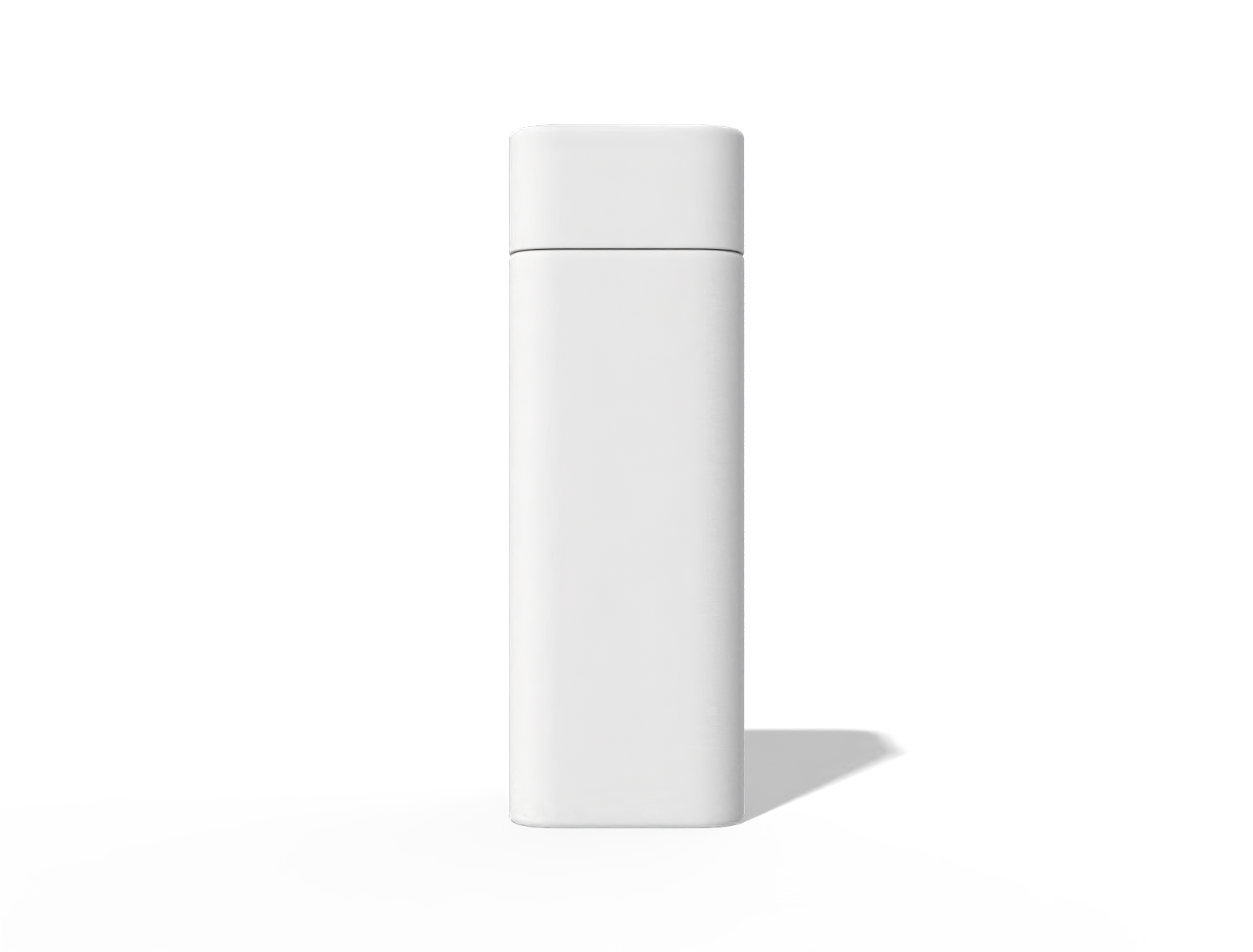 White rectangular bottle — Clear glossy plastic