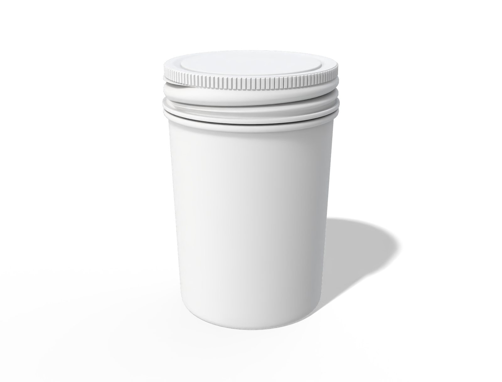 Glass jar with lid — Clear glossy plastic
