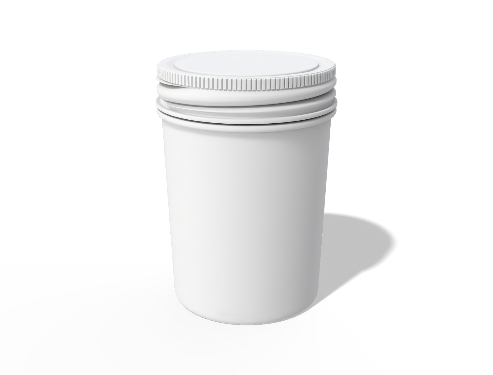Jar with lid — Clear glossy plastic