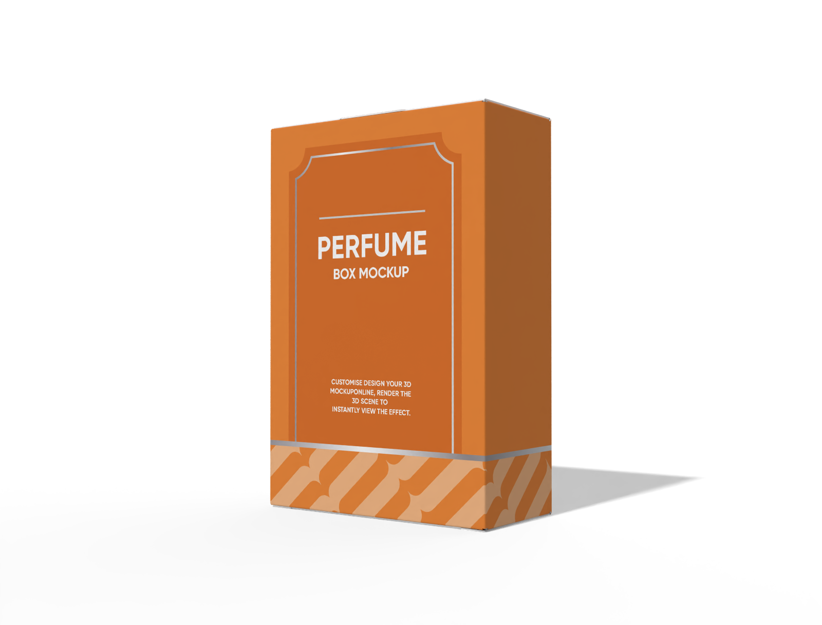 Maqueta de caja de perfume con cierre de cuello — White paperboard