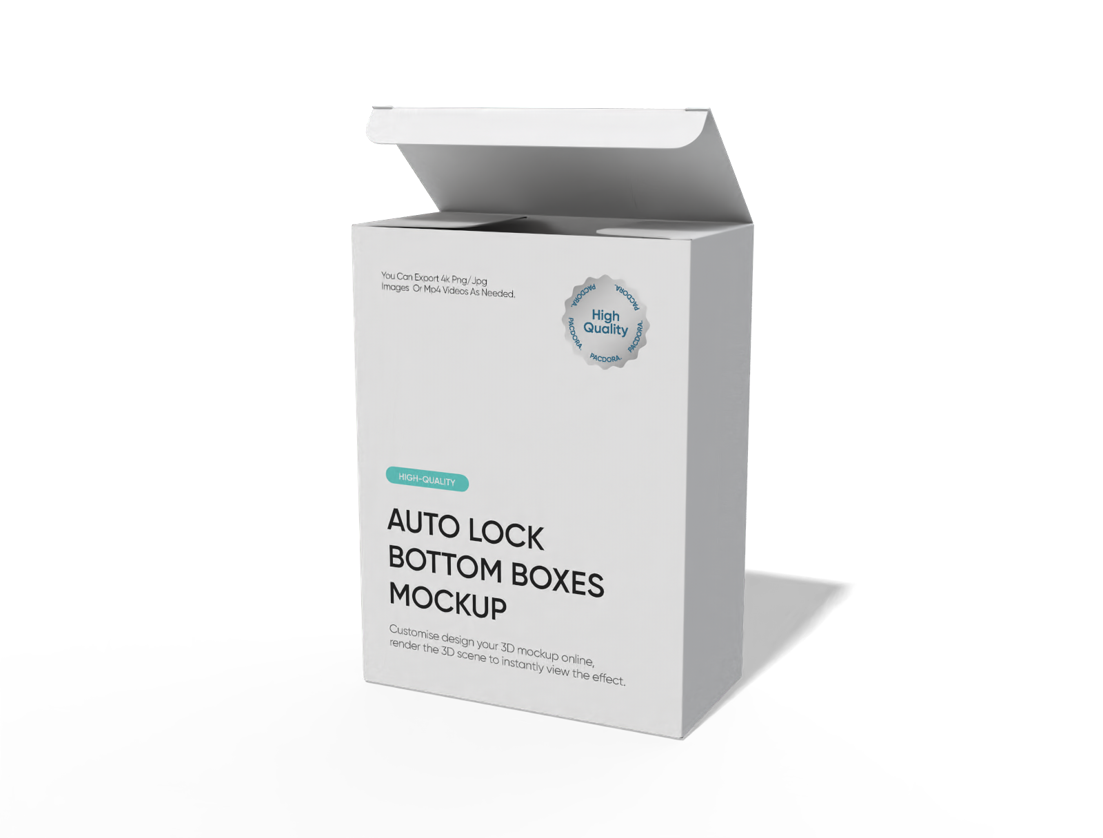 Auto lock bottom box — White paperboard