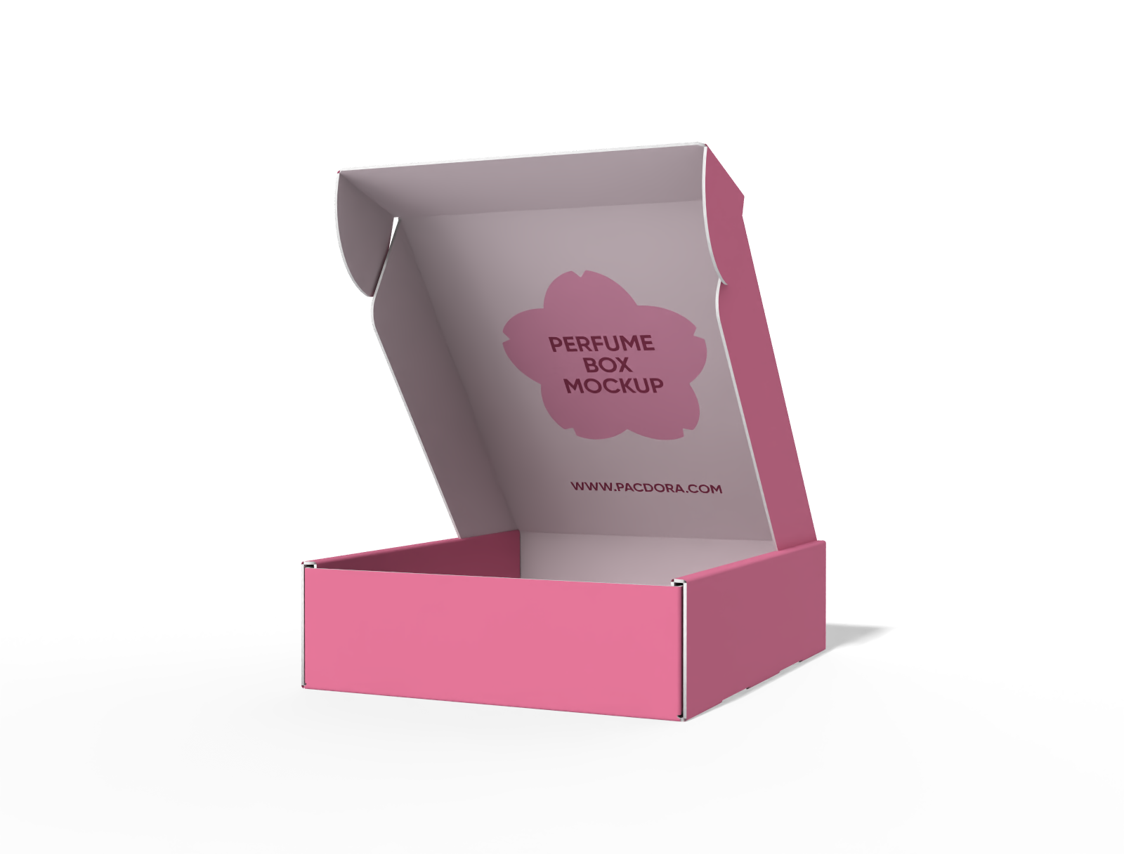 Flip top perfume box — White paperboard