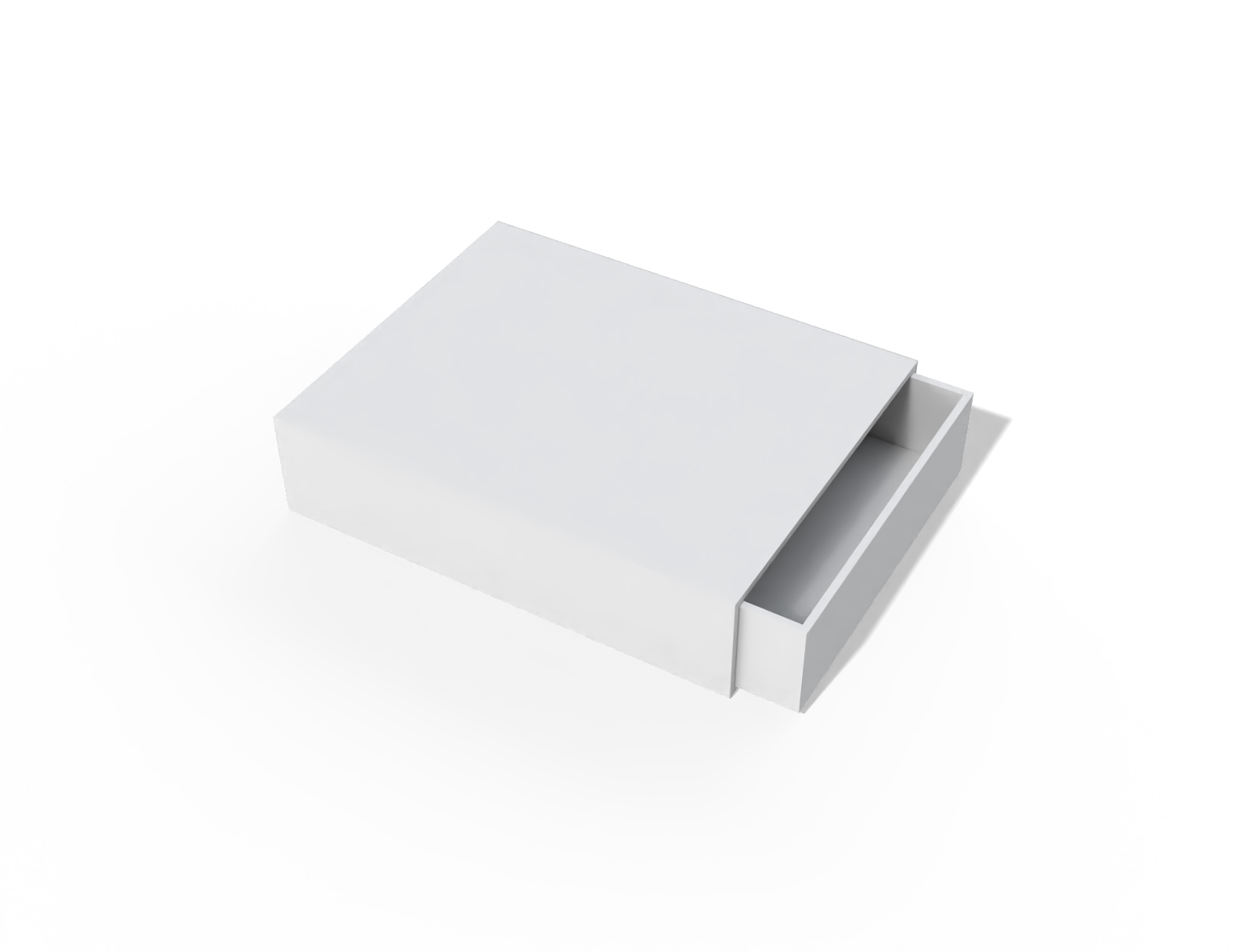 Sleeve drawer perfume box — White paperboard