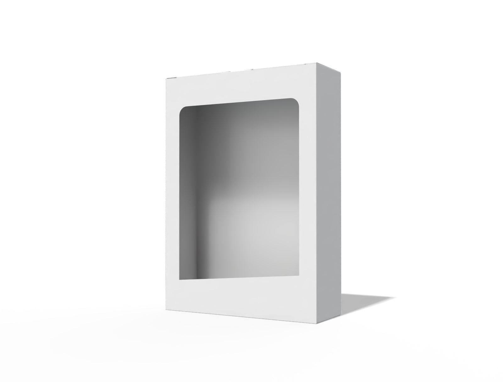 Perfume box with window — White paperboard