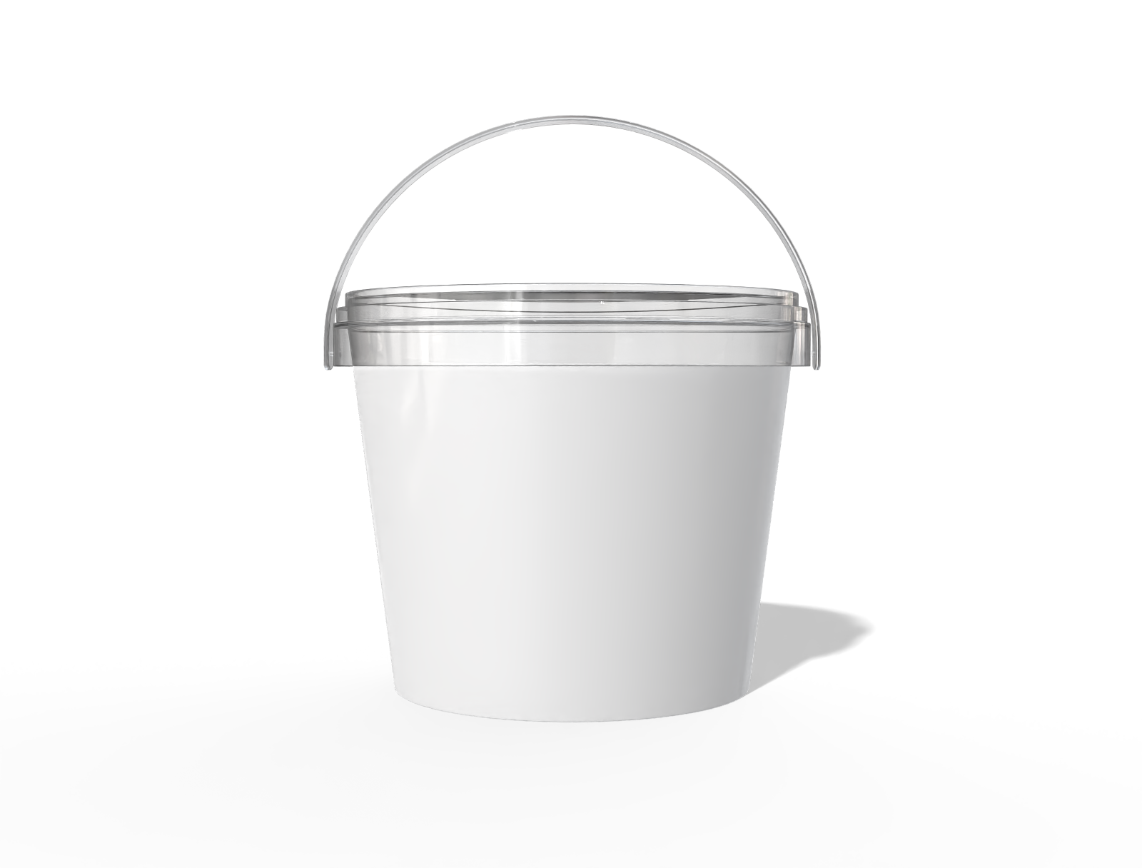 Plastic bucket — Clear glossy plastic