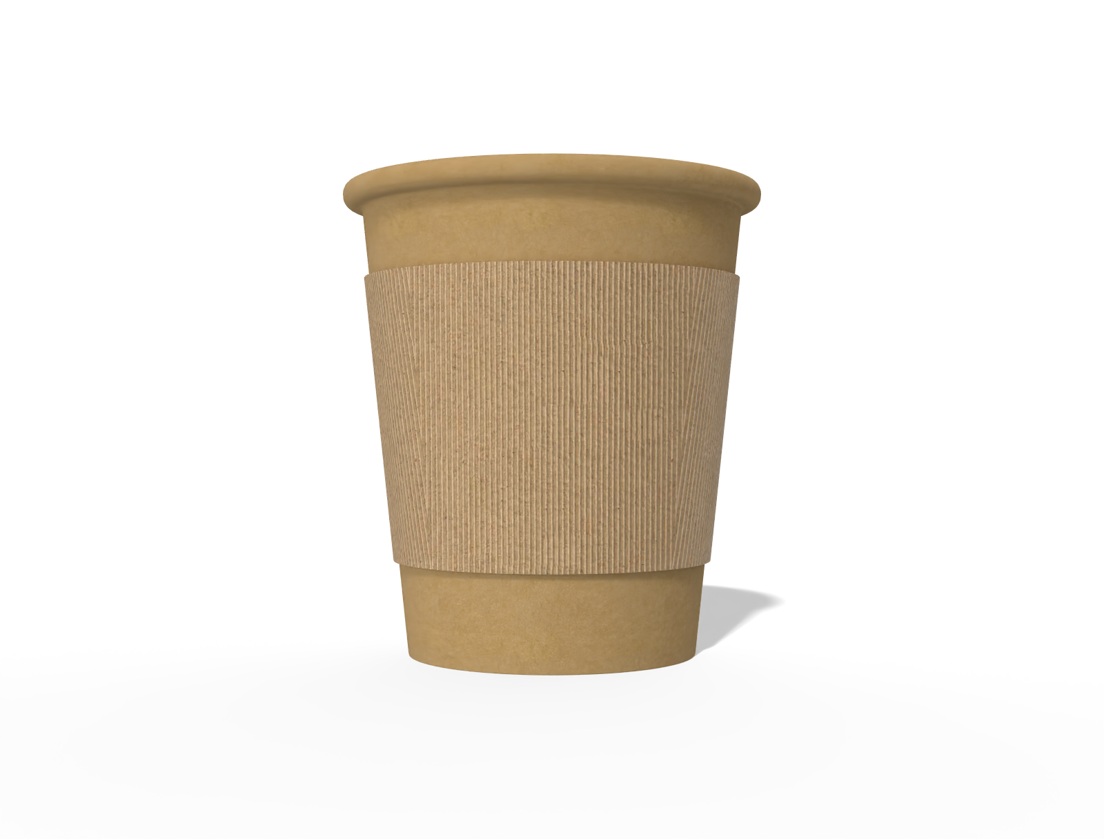 Coffee cup with sleeve — Kraft paper