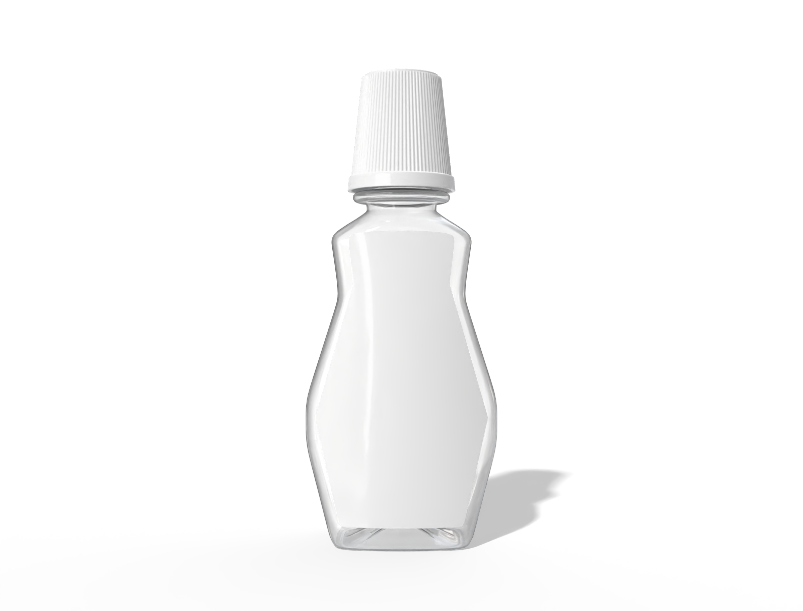 Plastic bottle  with cap — Clear glossy plastic