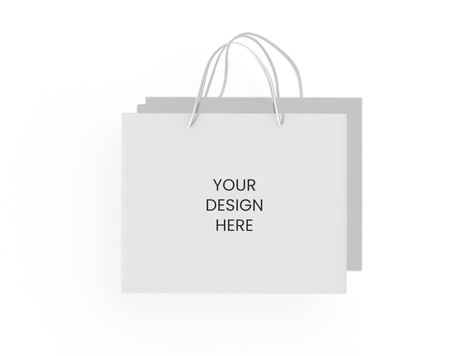 Paper shopping bag — White paperboard