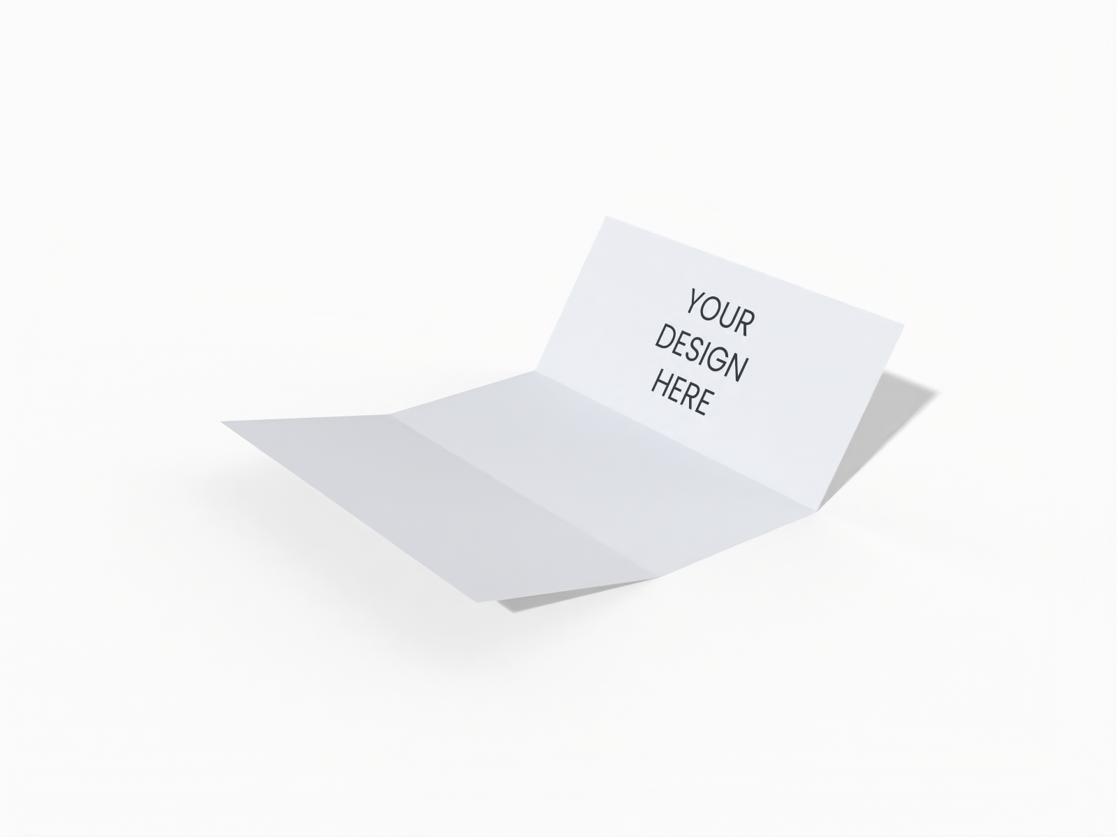 Tri-fold brochure — White paperboard