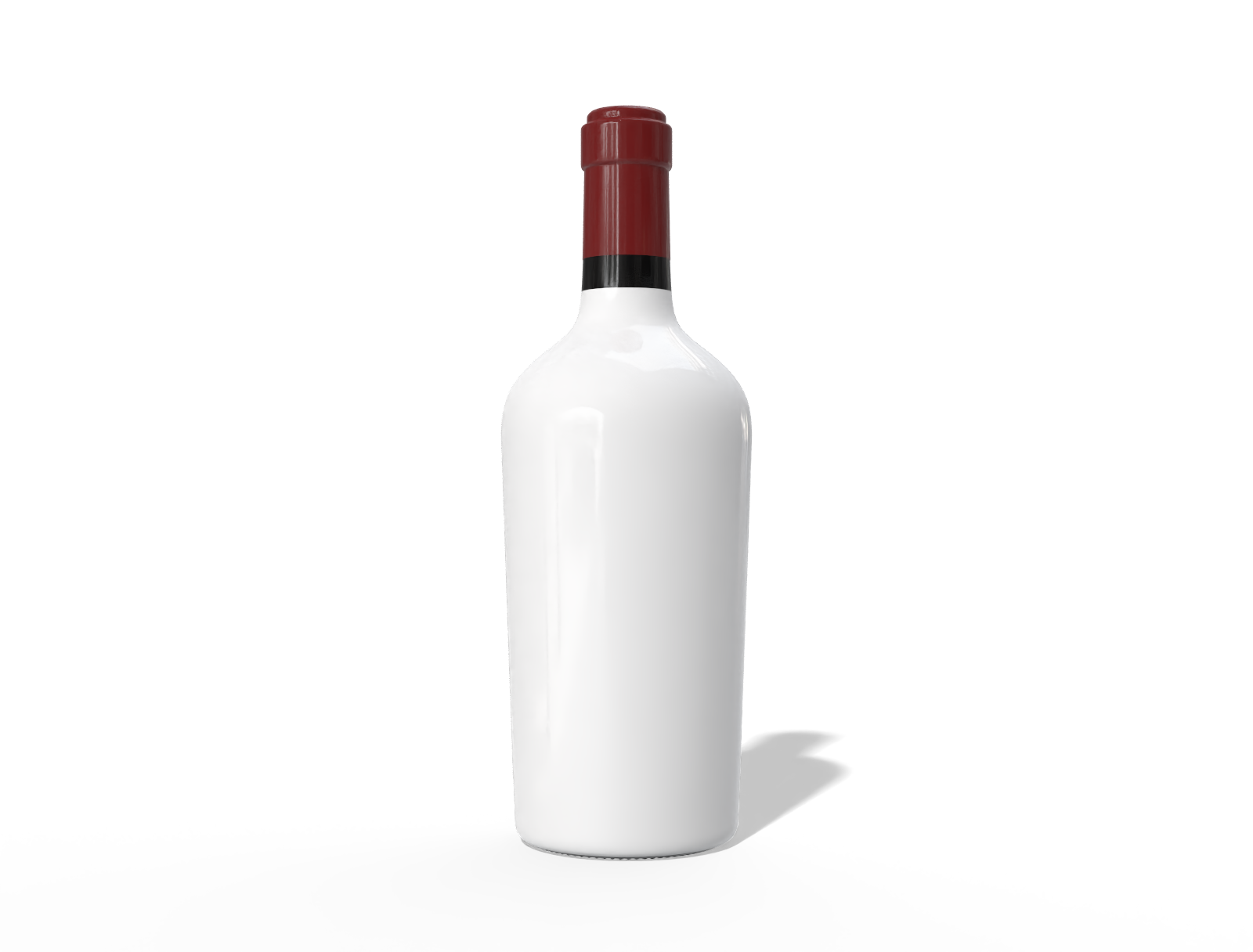 Red wine bottle — Glossy glass