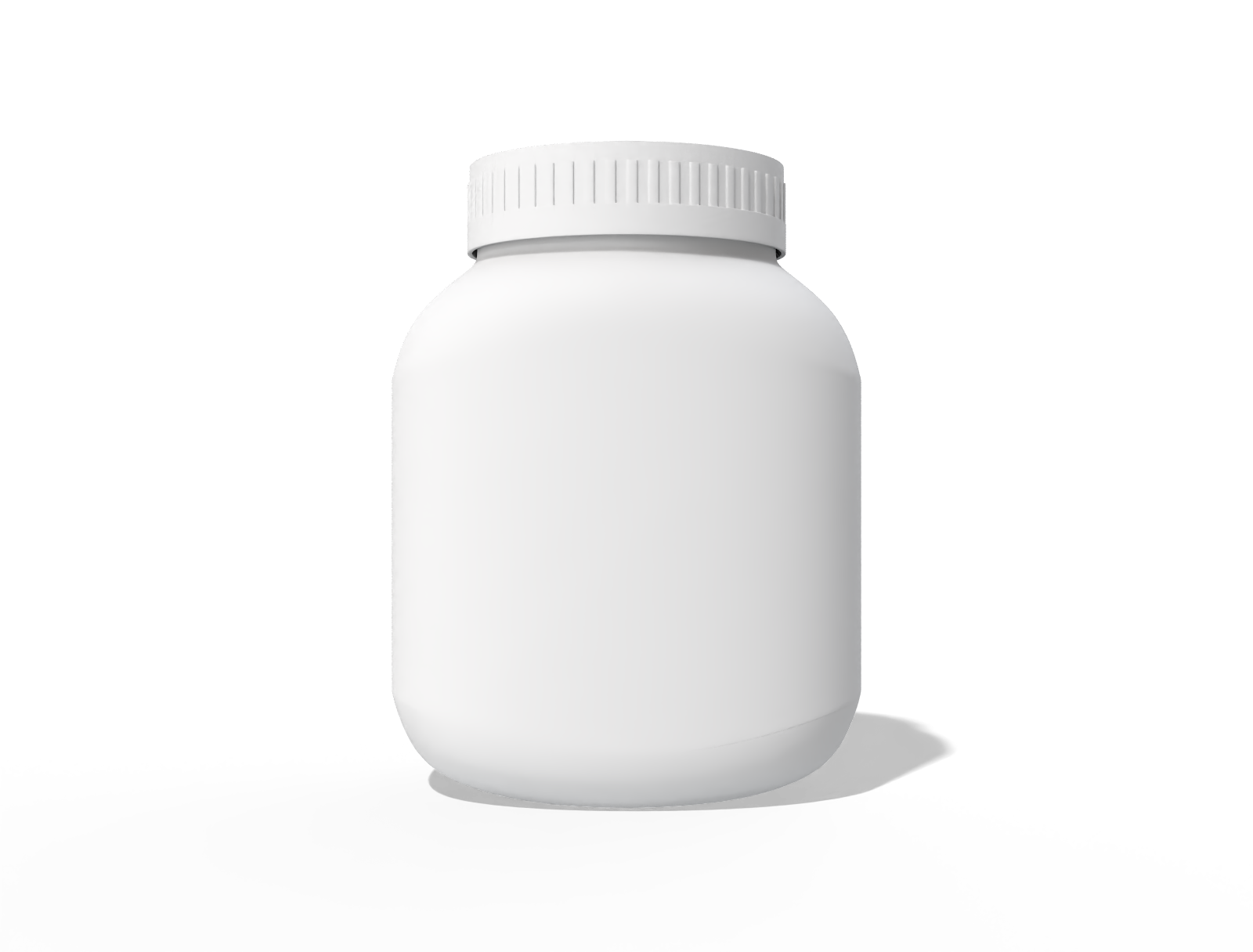 Clear plastic supplement jar — Clear glossy plastic