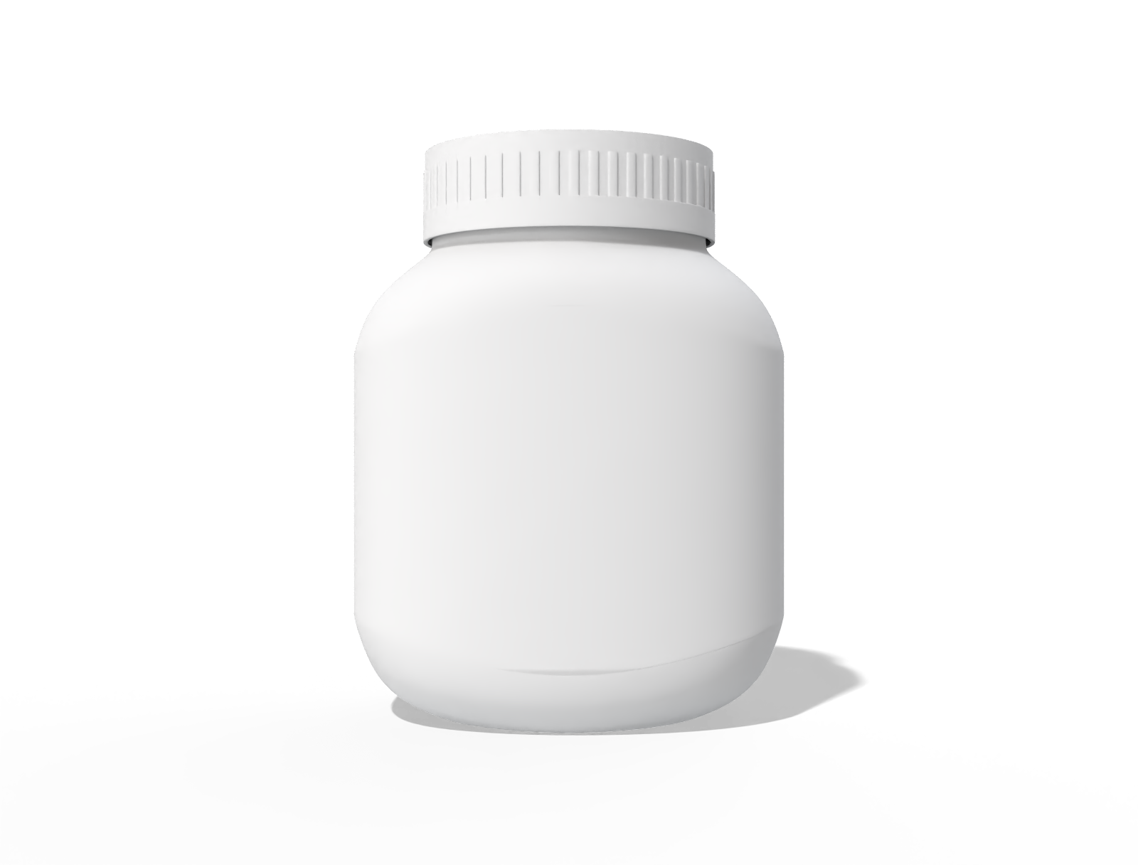 Clear plastic supplement bottle — Clear glossy plastic