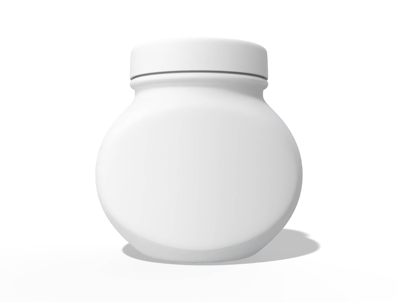 Round glass jar — Clear glossy plastic