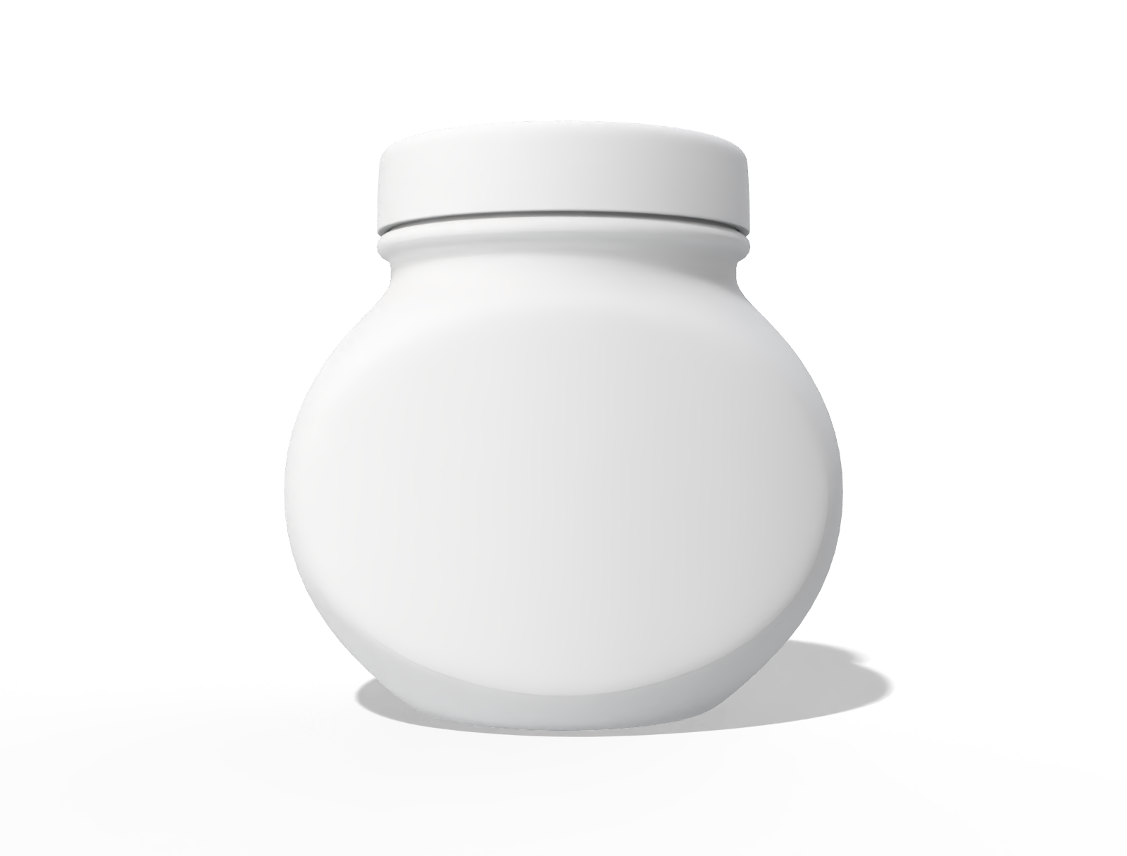 Round plastic jar — Clear glossy plastic