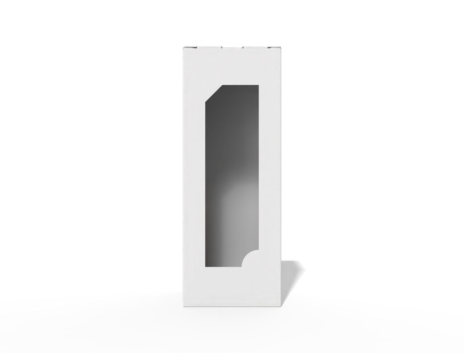 Cosmetics tube box with window — White paperboard