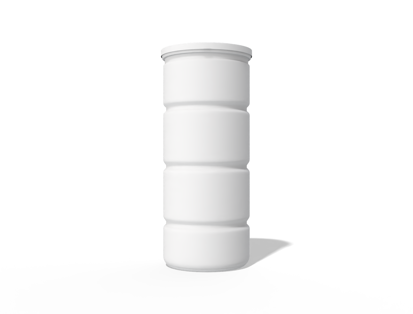 Ribbed tumbler — Clear glossy plastic