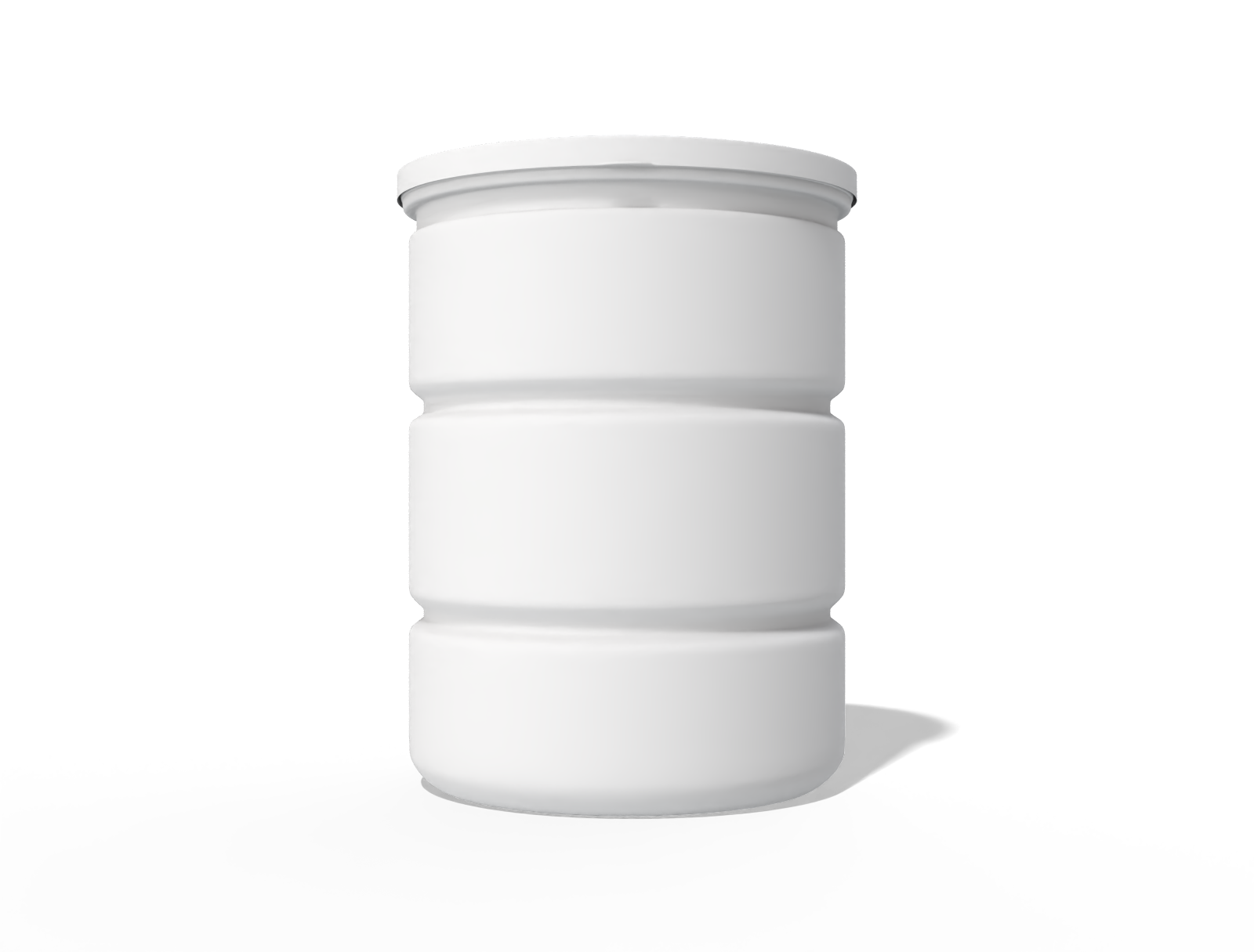 White ribbed jar — Clear glossy plastic