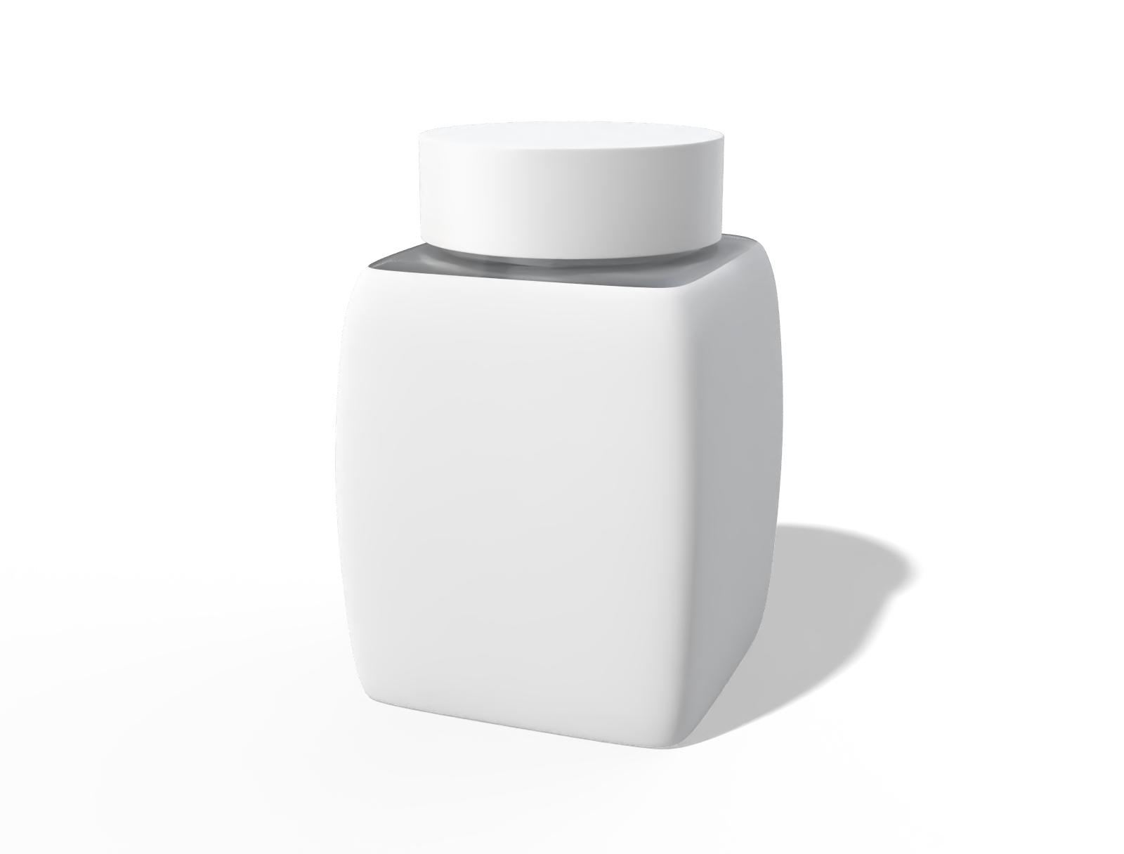 Square plastic bottle — Clear glossy plastic