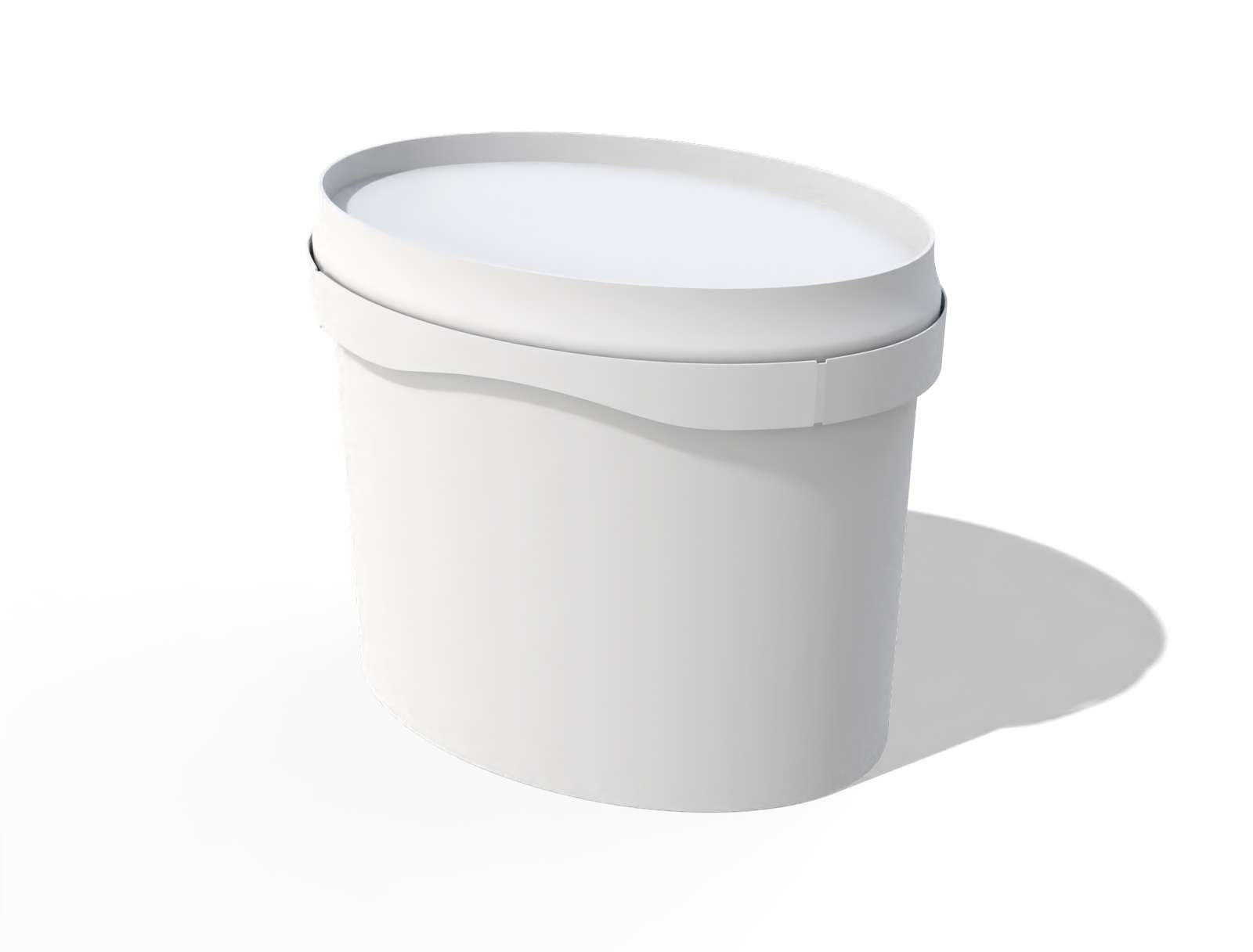 Bucket with lid — Glossy plastic