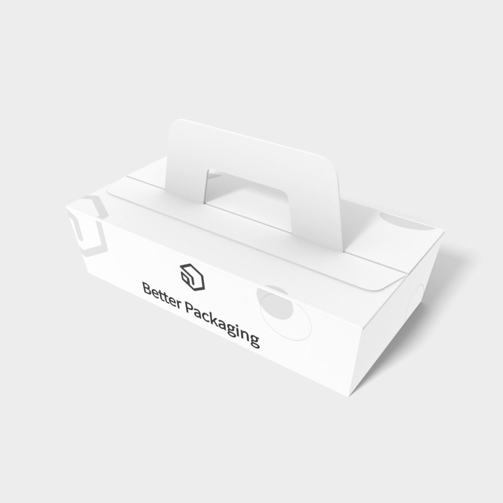 Tuck end box variations handles bevel — White paperboard