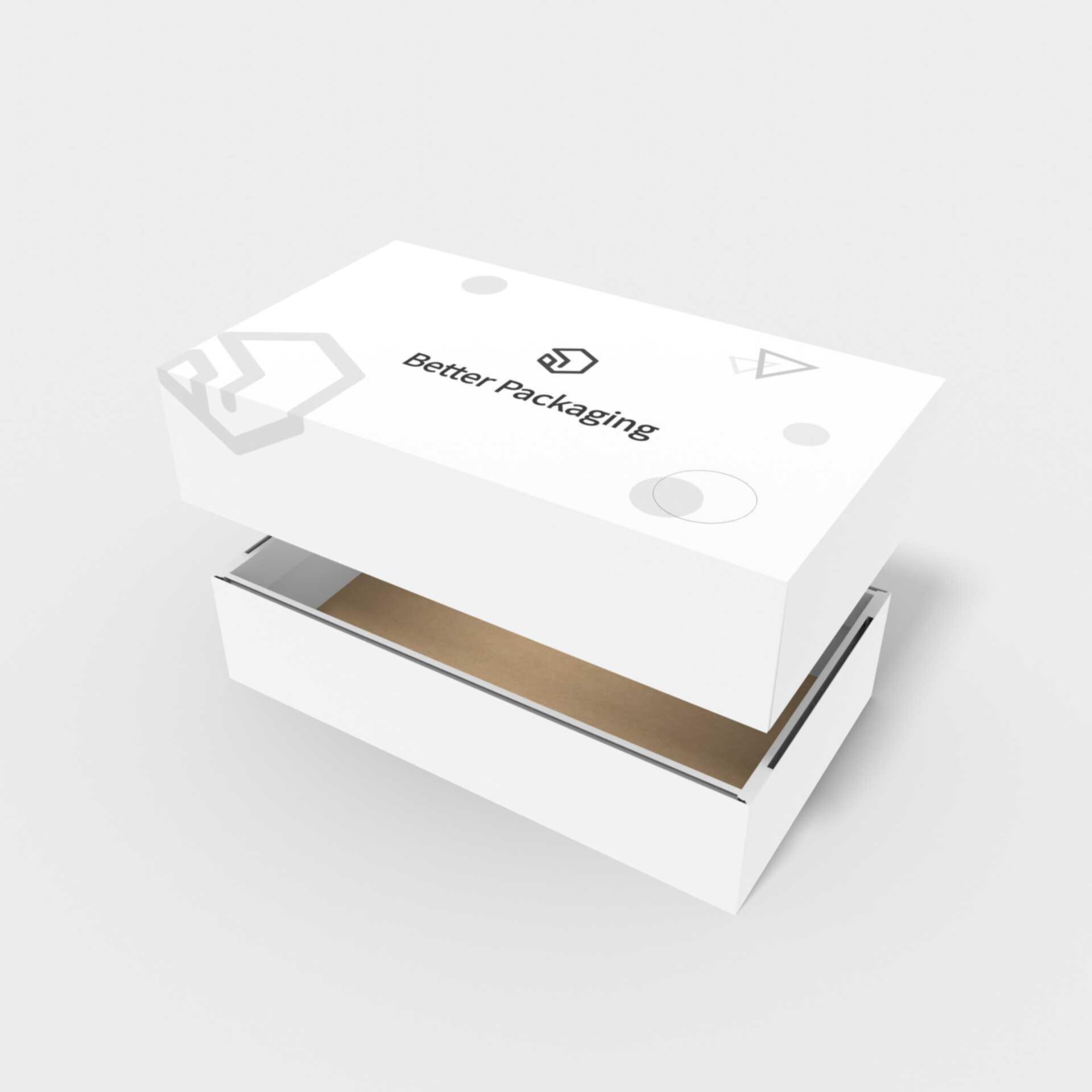 Gift box with lid — White paperboard