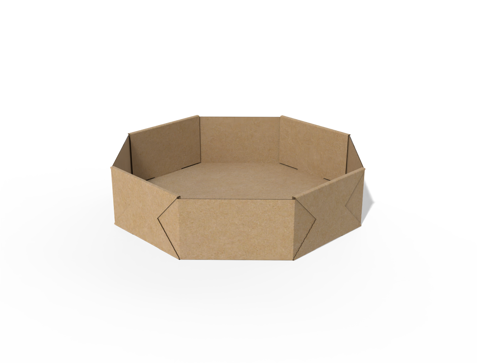 Octagonal food tray box — E-flute corrugated board
