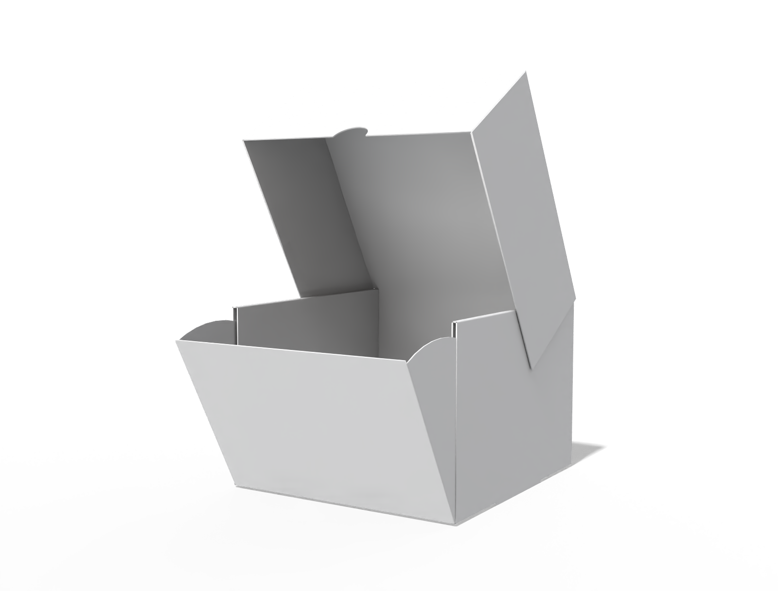 Tuck top display box — White paperboard