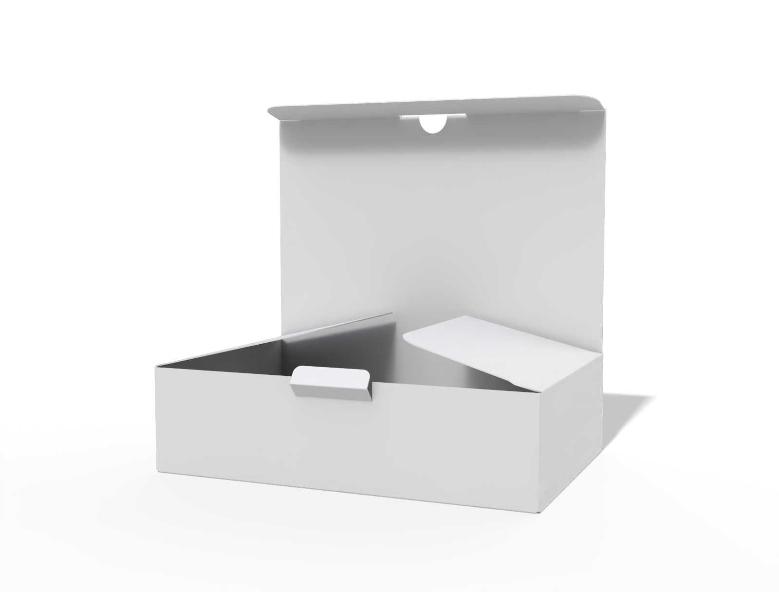 Tuck end mailer box — White paperboard
