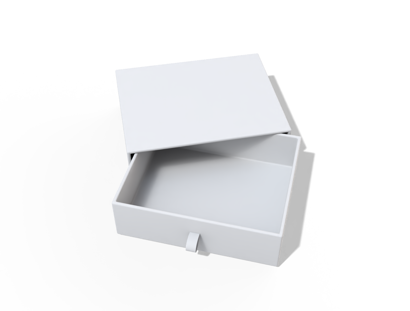 Open gift box — White paperboard
