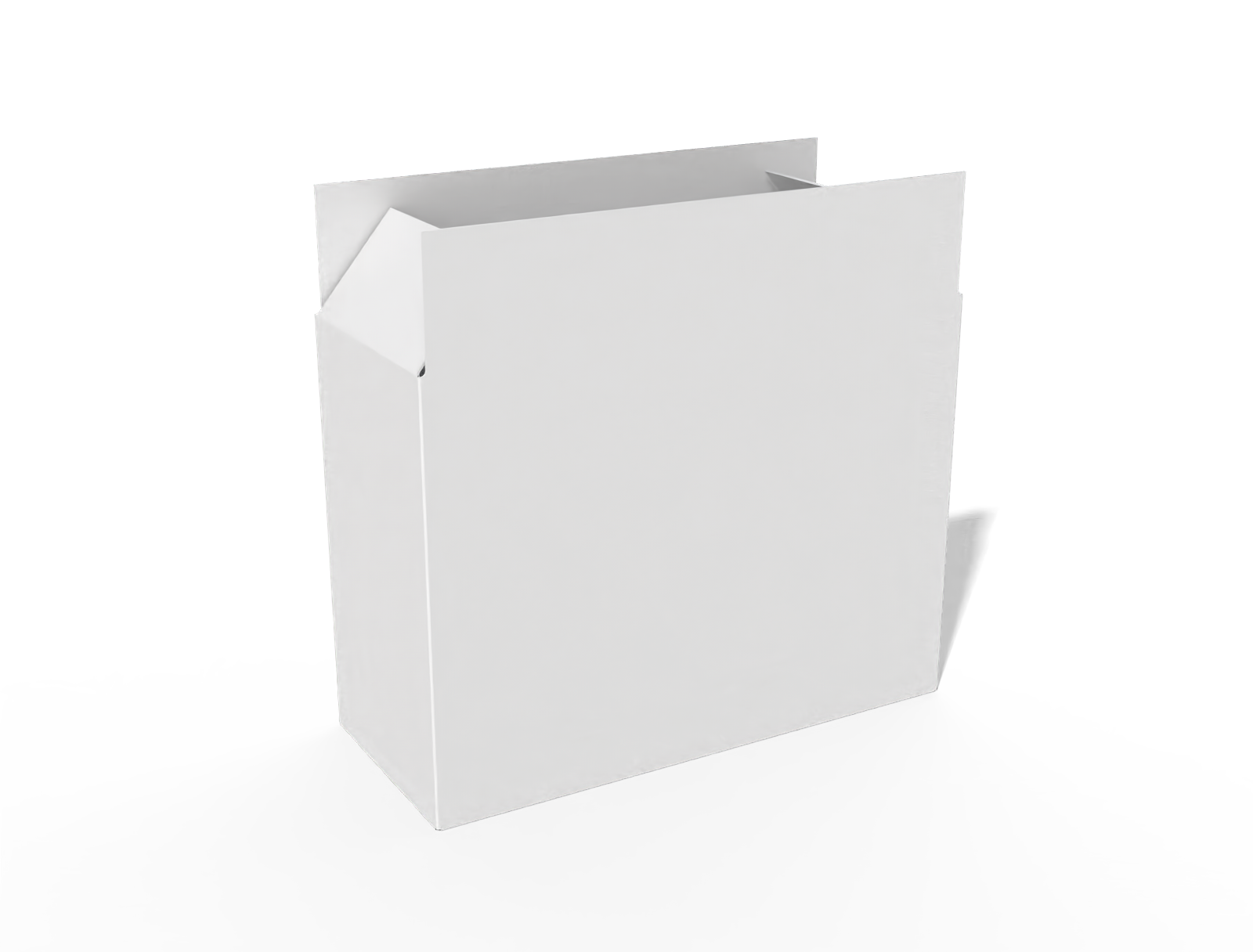 Square biscuit box — White paperboard